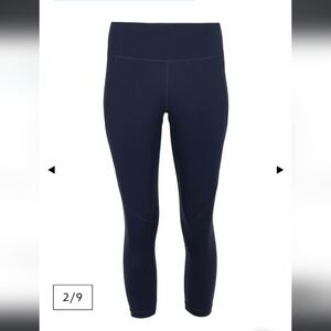 Sweaty Betty Power Cropped Workout Leggings Navy Blue
